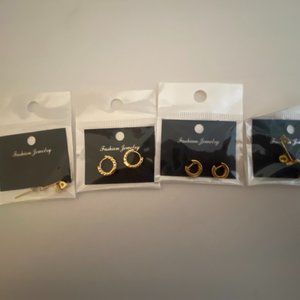 4 Gold earrings